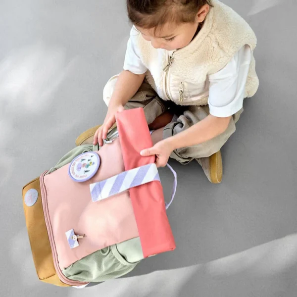 Mochila Rolltop Rosa de Lassig
