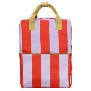 Mochila Grande Lemon Tree Stripes Campfire Orange + Dewy Lilac