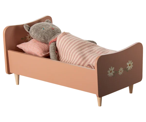 Camita de madera con gatito Rosa - Imagen 4