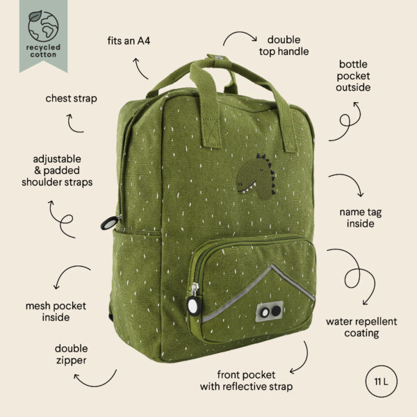 Mochila grande Dino Trixie