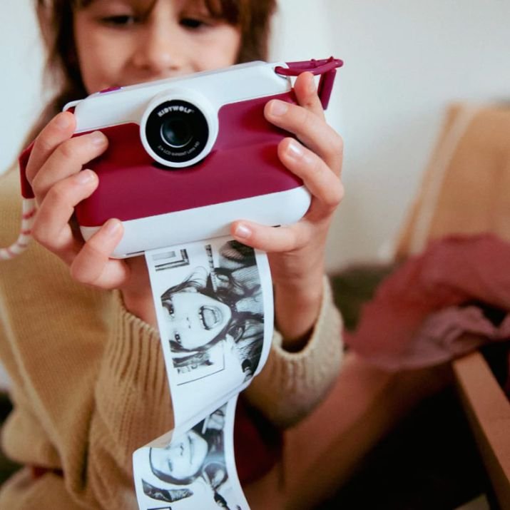 Cámara de fotos digital impresión instantánea K-Print roja