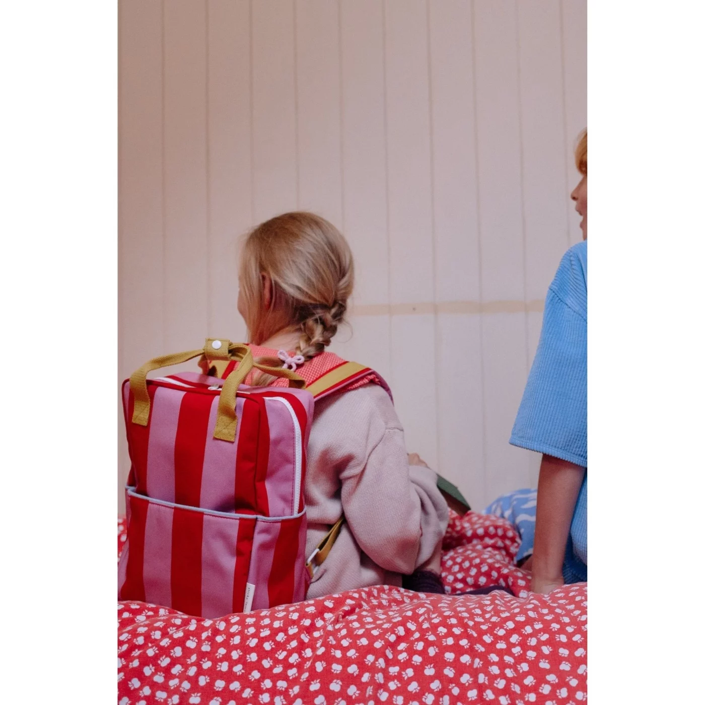 Mochila Mediana Lemon Tree Stripes Red Apple + Rosebay Pink - Imagen 4